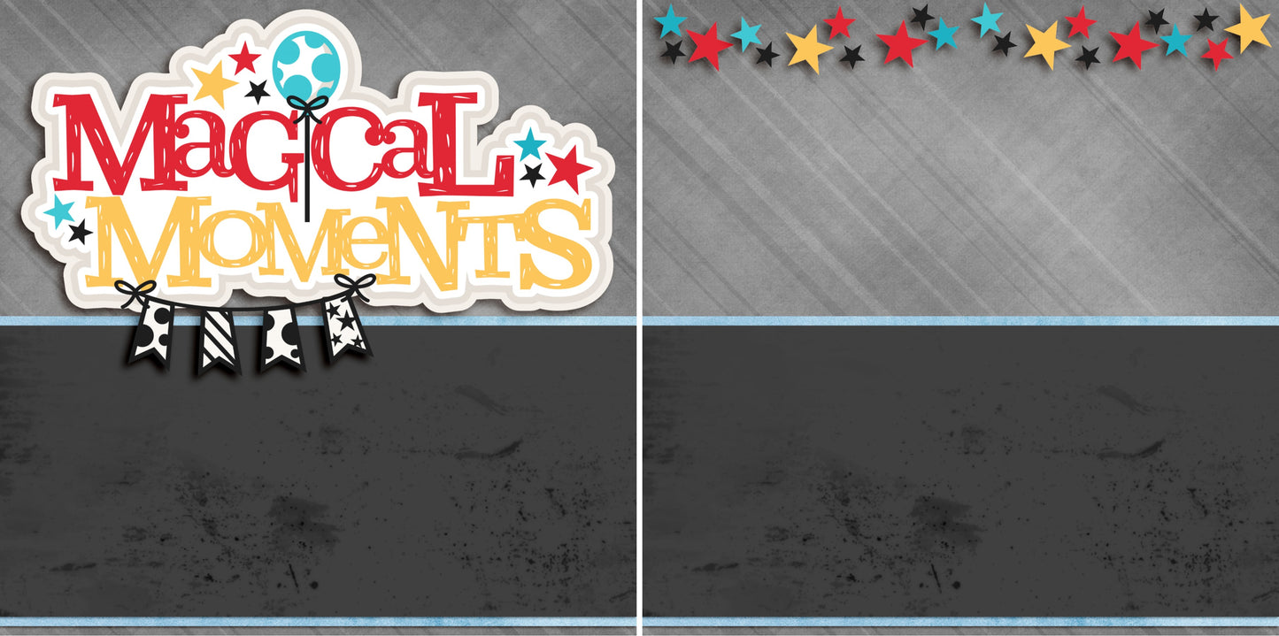 Magical Moments Banner NPM - 2966 - EZscrapbooks Scrapbook Layouts Disney