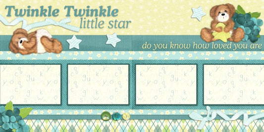 Twinkle Bear - 821 - EZscrapbooks Scrapbook Layouts Baby - Toddler