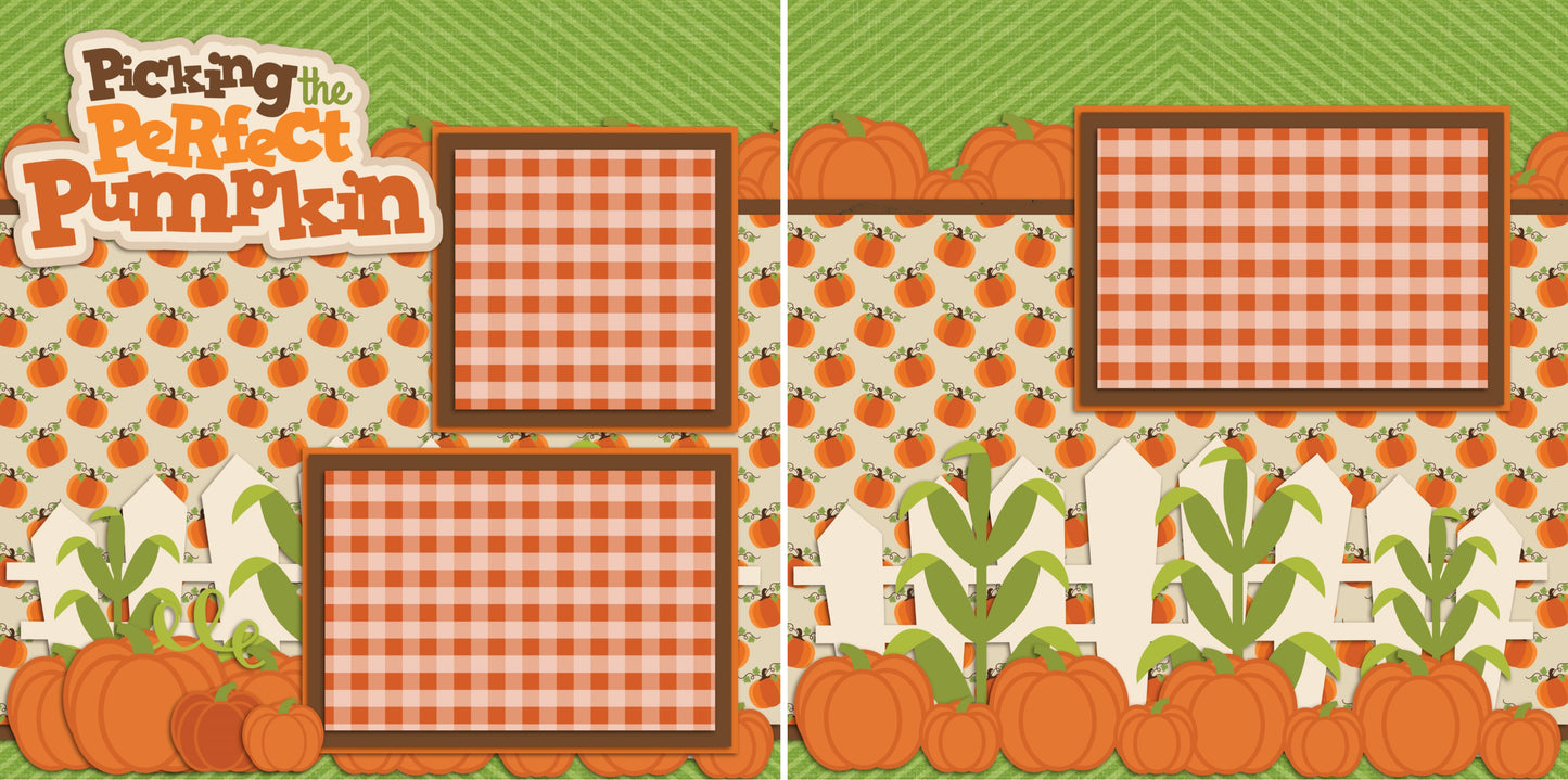Picking the Perfect Pumpkin - 2182 - EZscrapbooks Scrapbook Layouts Fall - Autumn