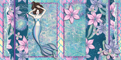 Magical Ocean EZ Background Pages -  Digital Bundle - 10 Digital Scrapbook Pages - INSTANT DOWNLOAD