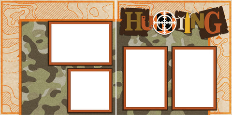 Hunting - Digital Scrapbook Pages - INSTANT DOWNLOAD