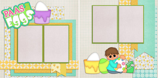 PAAS the Eggs Boy - 152 - EZscrapbooks Scrapbook Layouts Spring - Easter