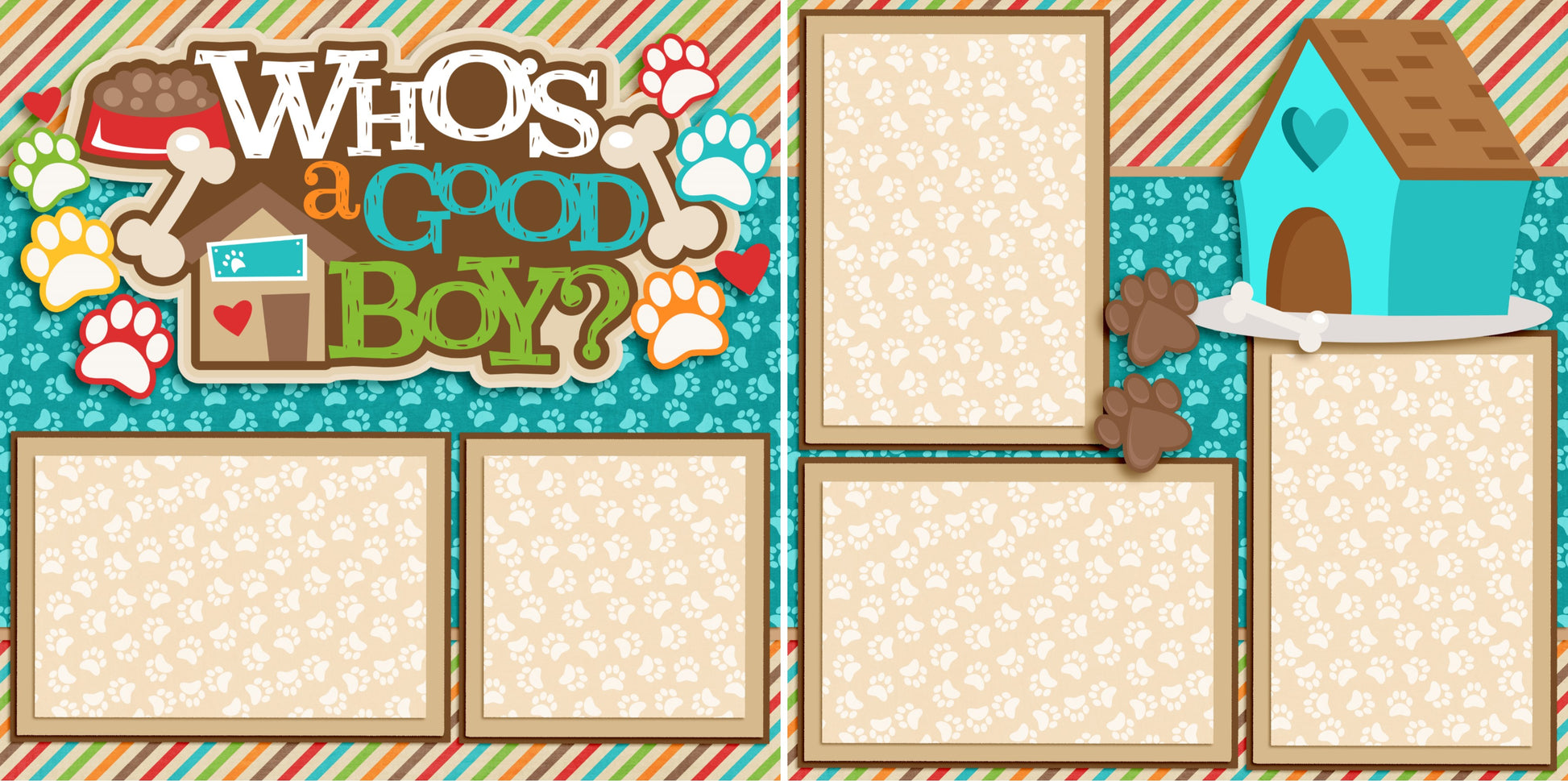 Who's a Good Boy - 4020 - EZscrapbooks Scrapbook Layouts dogs, Pets