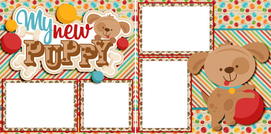 My New Puppy Red - Digital Scrapbook Pages - INSTANT DOWNLOAD - 2019 - EZscrapbooks Scrapbook Layouts dogs, Pets