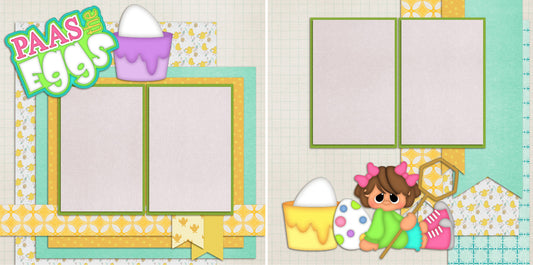 PAAS the Eggs Girl - 153 - EZscrapbooks Scrapbook Layouts Spring - Easter