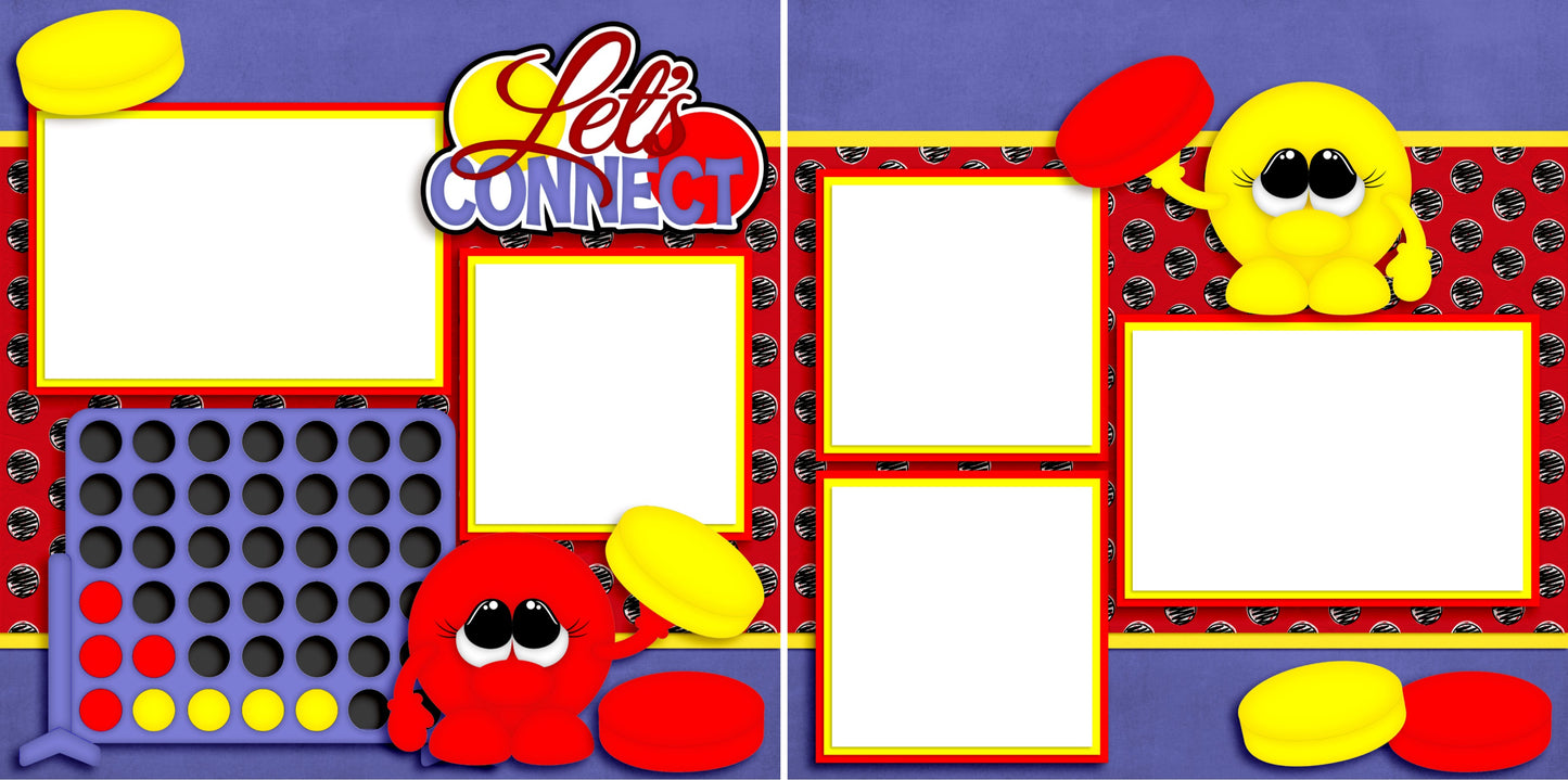 Let's Connect - Digital Scrapbook Pages - INSTANT DOWNLOAD - EZscrapbooks Scrapbook Layouts Games - Technology