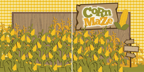 Corn Maze NPM - 2296 - EZscrapbooks Scrapbook Layouts Fall - Autumn