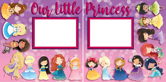 Our Little Princess - Digital Scrapbook Pages - INSTANT DOWNLOAD - EZscrapbooks Scrapbook Layouts Disney
