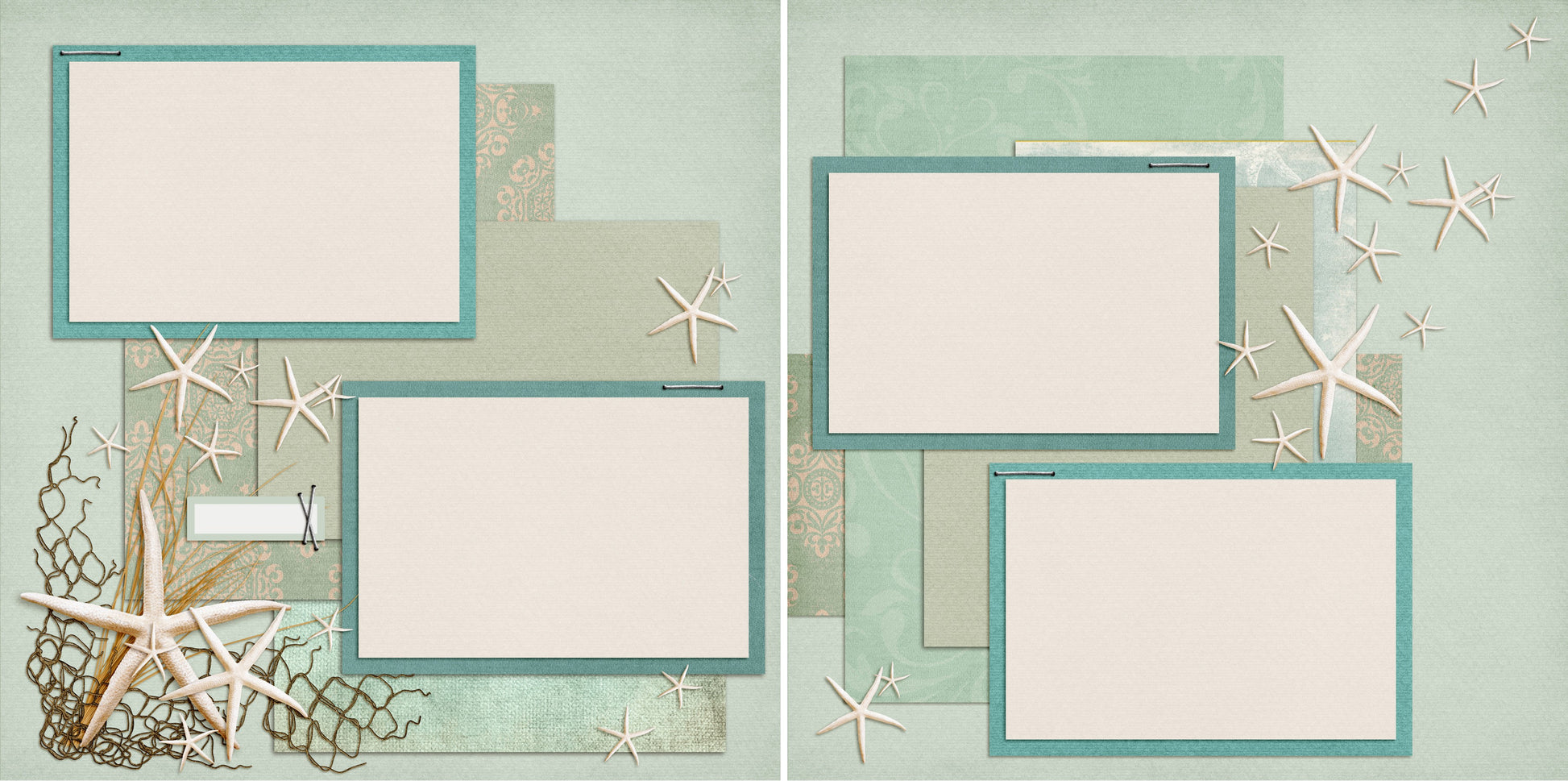 Starfish - 4544 - EZscrapbooks Scrapbook Layouts Beach - Tropical