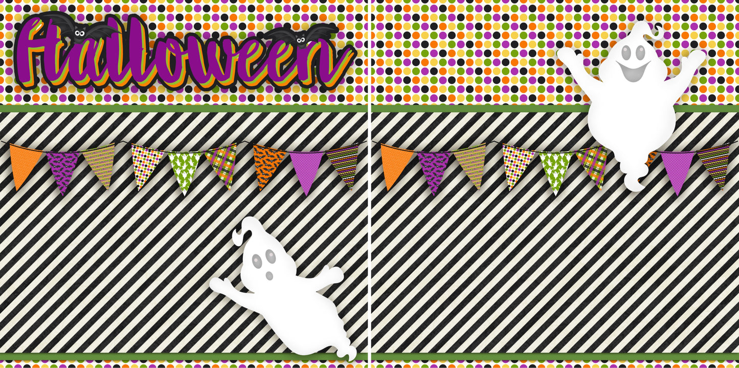 Halloween Ghosts NPM - 2390 - EZscrapbooks Scrapbook Layouts Halloween