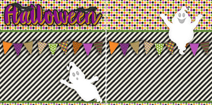 Halloween Ghosts NPM - 2390 - EZscrapbooks Scrapbook Layouts Halloween