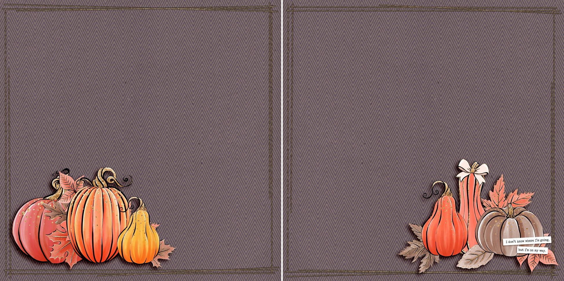 Fall Pumpkins NPM - 5059 - EZscrapbooks Scrapbook Layouts Fall - Autumn