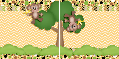 Tree Monkeys NPM - 3781 - EZscrapbooks Scrapbook Layouts Animals, Disney