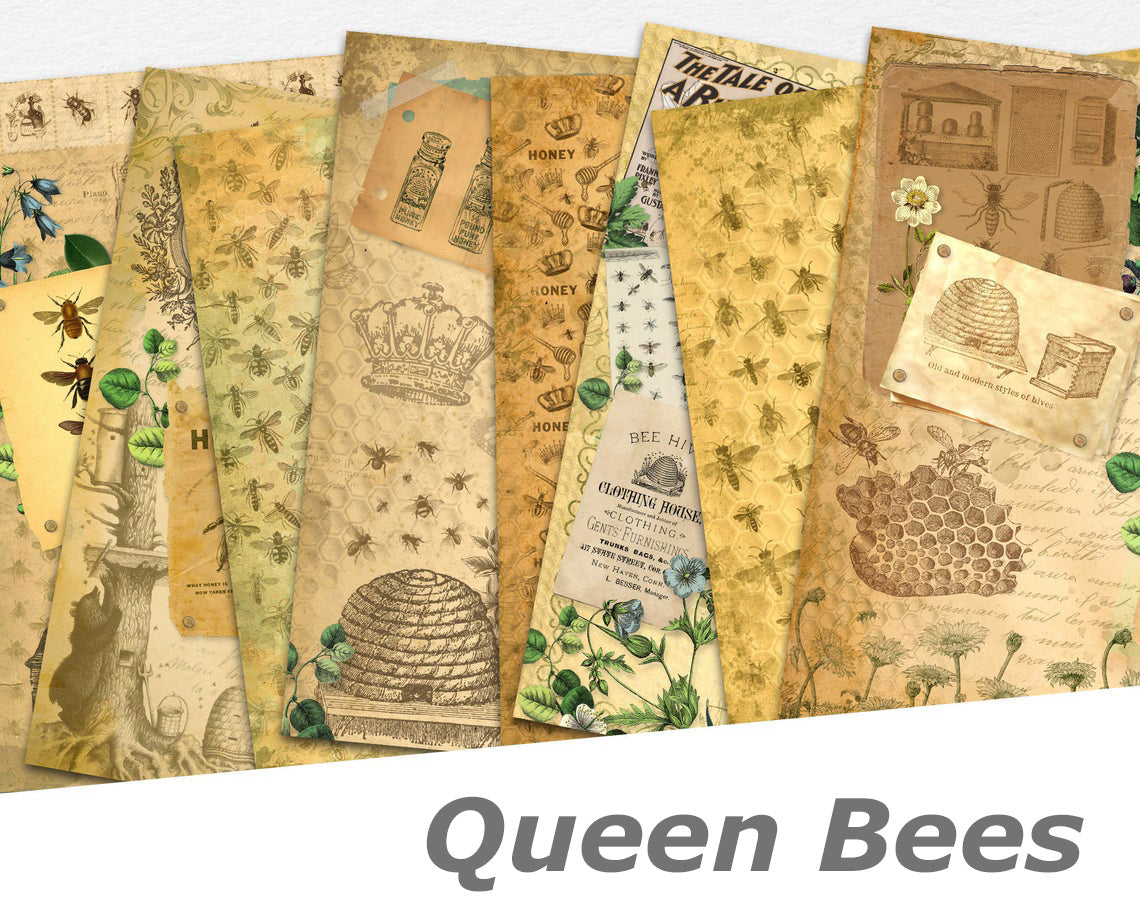 Queen Bees Paper Pack - 7320 - EZscrapbooks Scrapbook Layouts Journals, paper pack