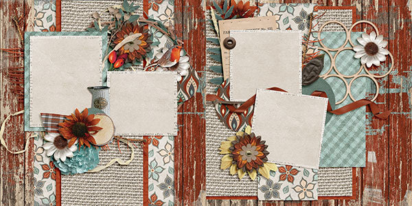 Rustic - 687 - EZscrapbooks Scrapbook Layouts Other