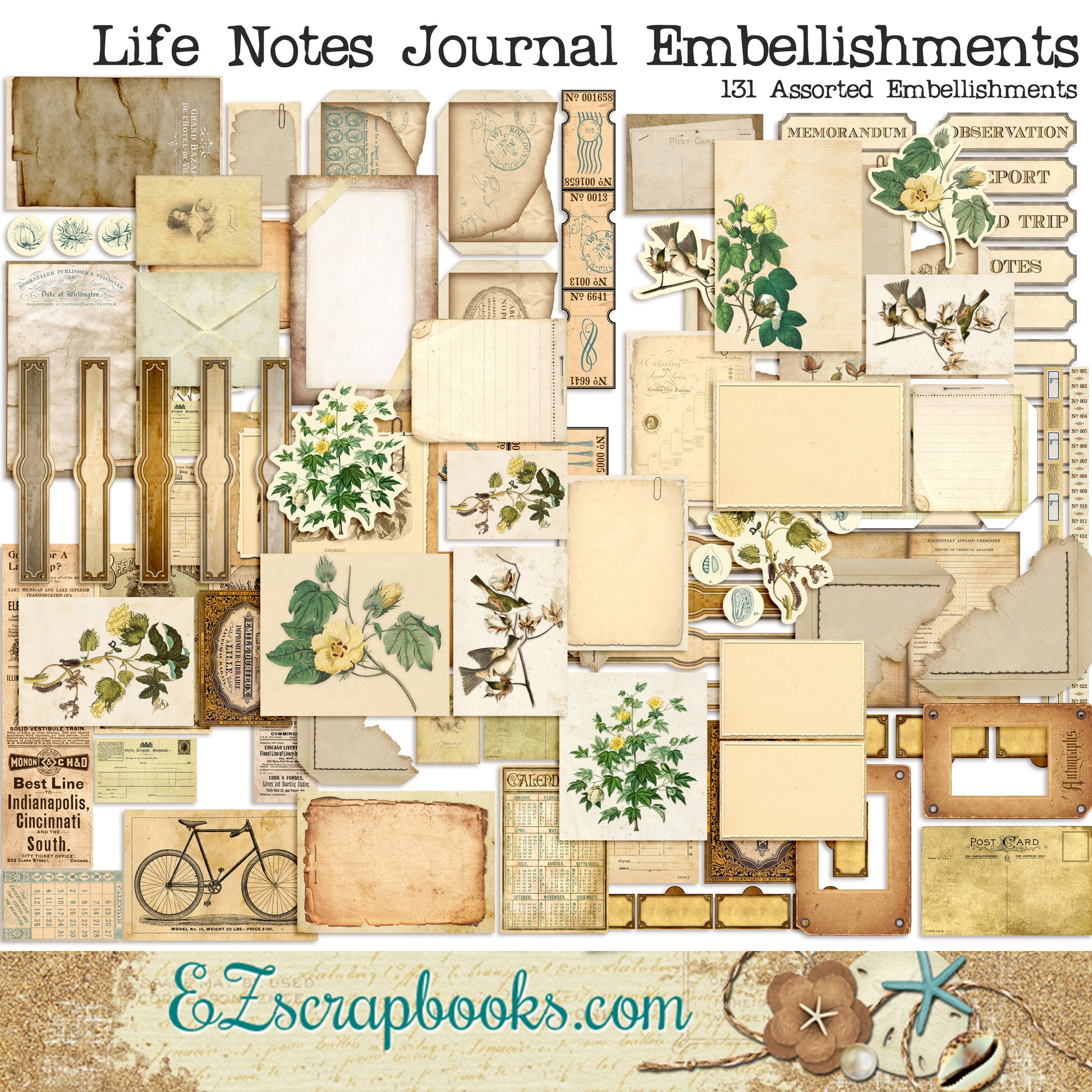 Life Notes Journal Embellishments - 7146 - EZscrapbooks Scrapbook Layouts Journals