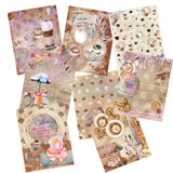 Coffee Watercolor Paper Pack - 7207 - EZscrapbooks Scrapbook Layouts Journals