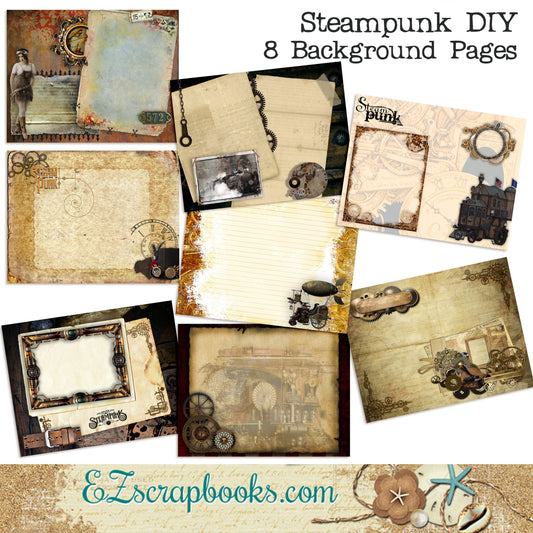 Steampunk Journal Paper Pack - 7017 - EZscrapbooks Scrapbook Layouts Journals