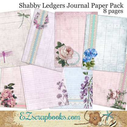 Ledger Journal Paper Pack - 7050 - EZscrapbooks Scrapbook Layouts Journals
