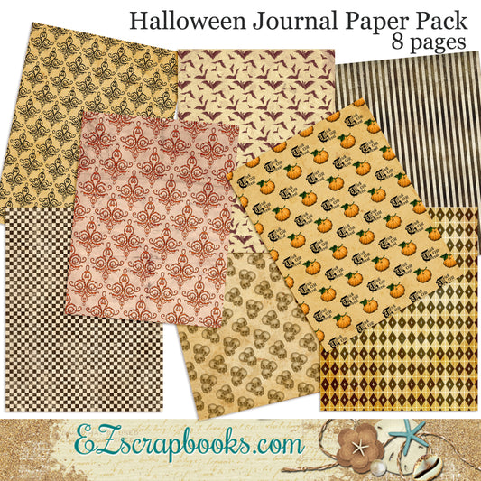 Halloween Paper Pack - 7061 - EZscrapbooks Scrapbook Layouts Journals