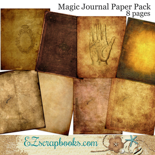 Magical Journal Paper Pack - 7062 - EZscrapbooks Scrapbook Layouts Journals