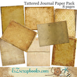 Tattered Journal Paper Pack - 7070 - EZscrapbooks Scrapbook Layouts Journals