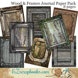 Wood & Frames Journal Paper Pack - 7076 - EZscrapbooks Scrapbook Layouts Journals