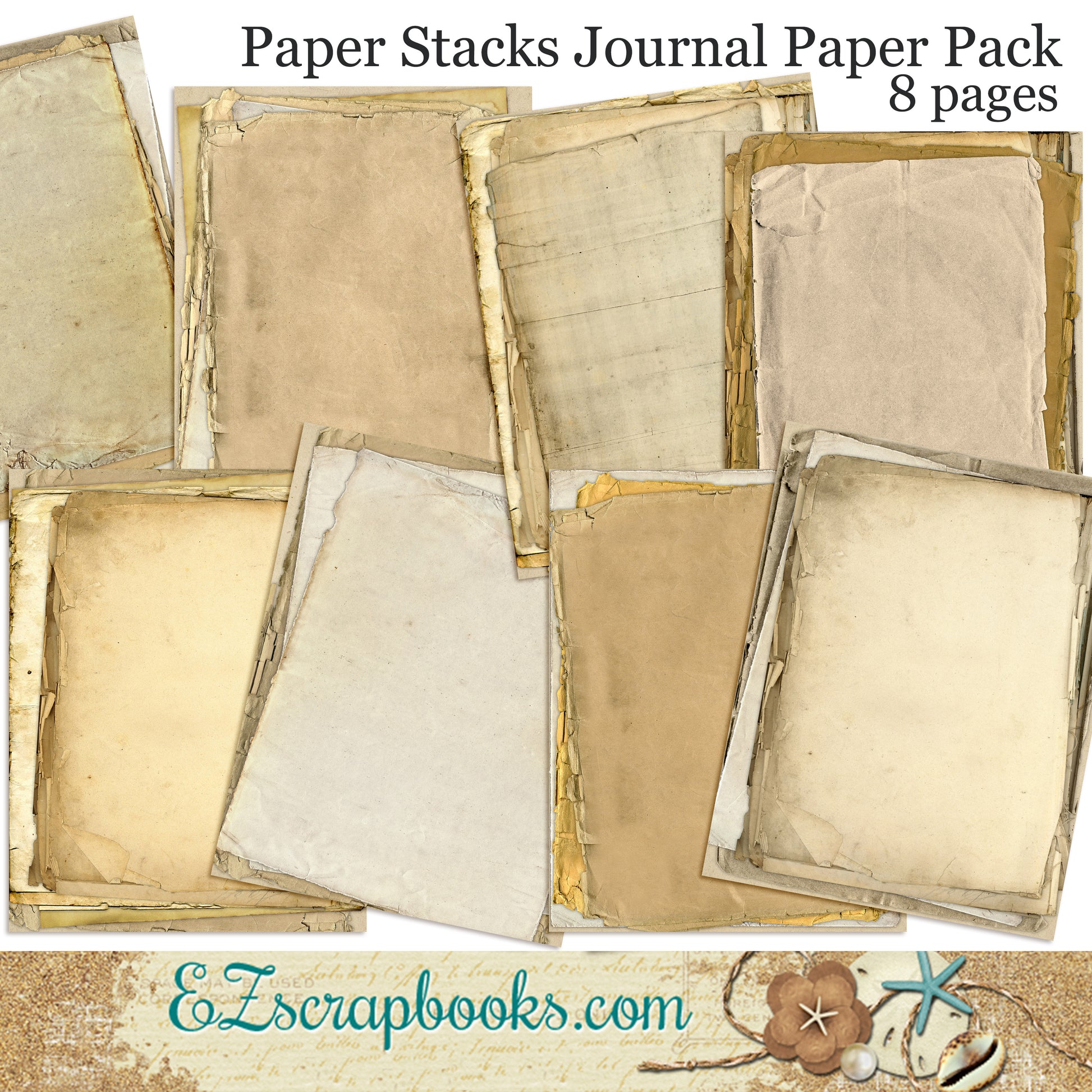 Paper Stacks Journal Paper Pack - 7077 - EZscrapbooks Scrapbook Layouts Journals