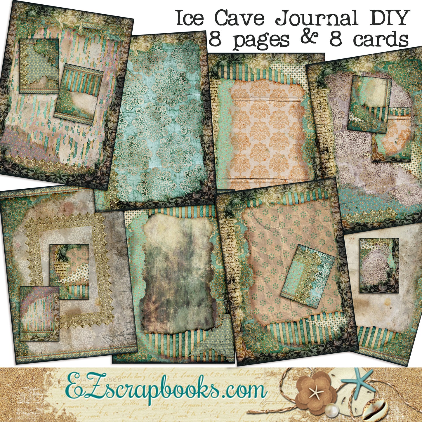 Ice Cave Journal Set - 7079 - EZscrapbooks Scrapbook Layouts Journals