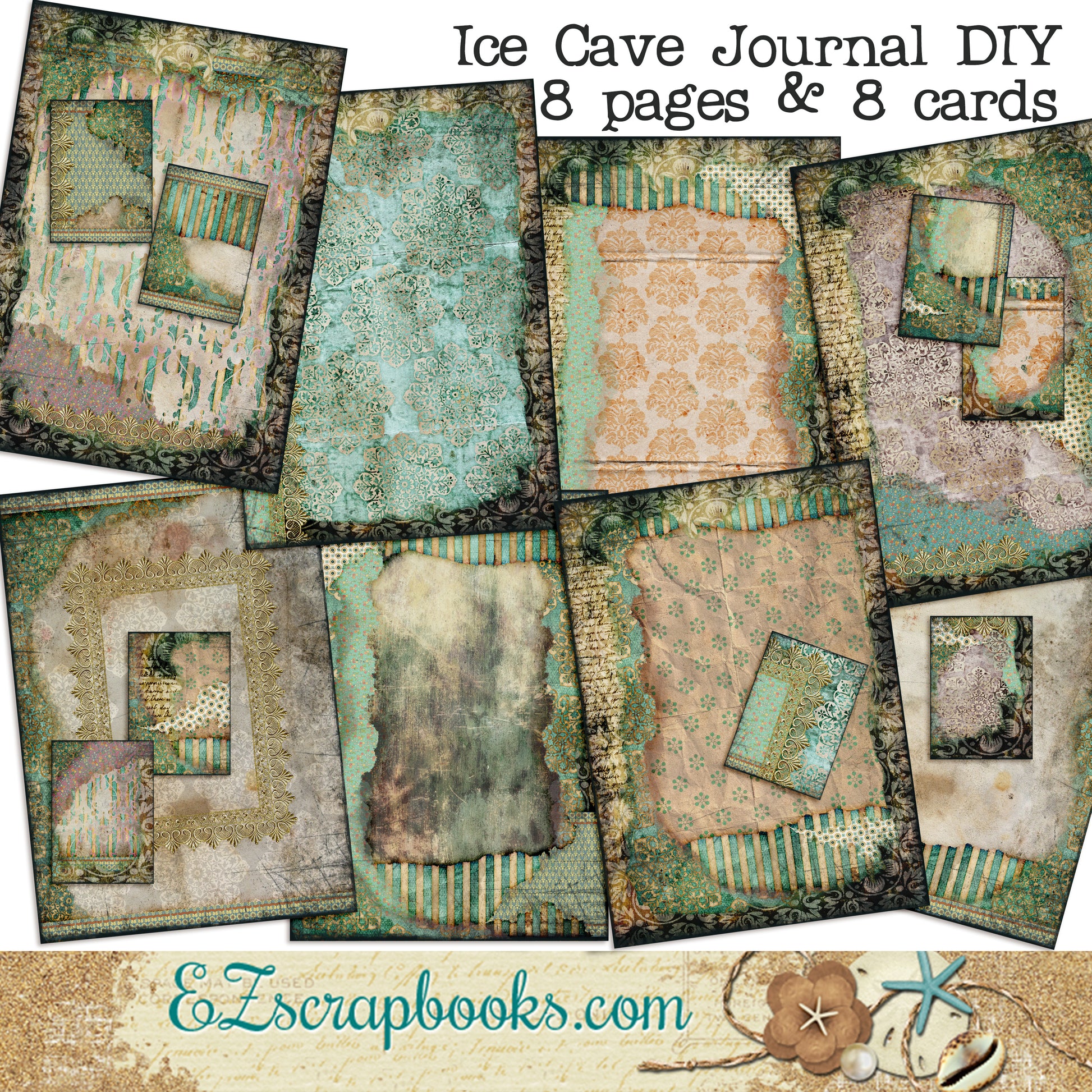 Ice Cave Journal Set - 7079 - EZscrapbooks Scrapbook Layouts Journals