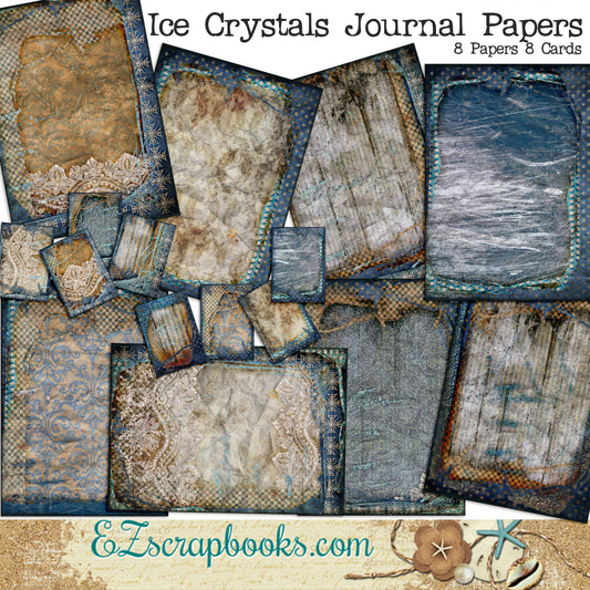 Ice Crystals Journal Pages - 7080 - EZscrapbooks Scrapbook Layouts Journals