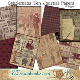 Gentleman's Den Journal Paper Pack - 7091 - EZscrapbooks Scrapbook Layouts Journals