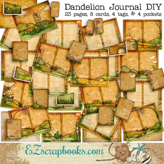 Dandelion Journal Kit - 7097 - EZscrapbooks Scrapbook Layouts Journals