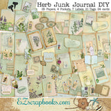 Herbs Junk Journal Kit - 7101 - EZscrapbooks Scrapbook Layouts Journals