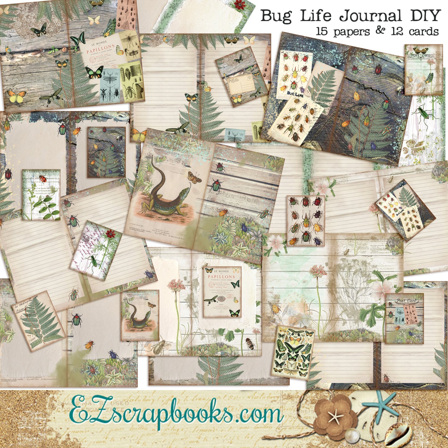Bug Life Journal Kit - 7127 - EZscrapbooks Scrapbook Layouts Journals
