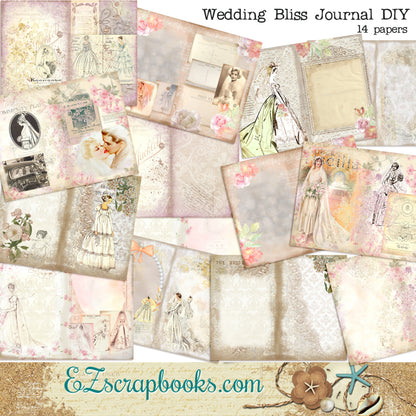 Wedding Bliss Journal Kit - 7137 - EZscrapbooks Scrapbook Layouts Journals, Wedding