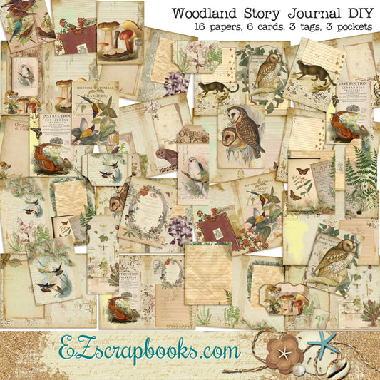 Woodland Story Journal Kit - 7138 - EZscrapbooks Scrapbook Layouts Journals