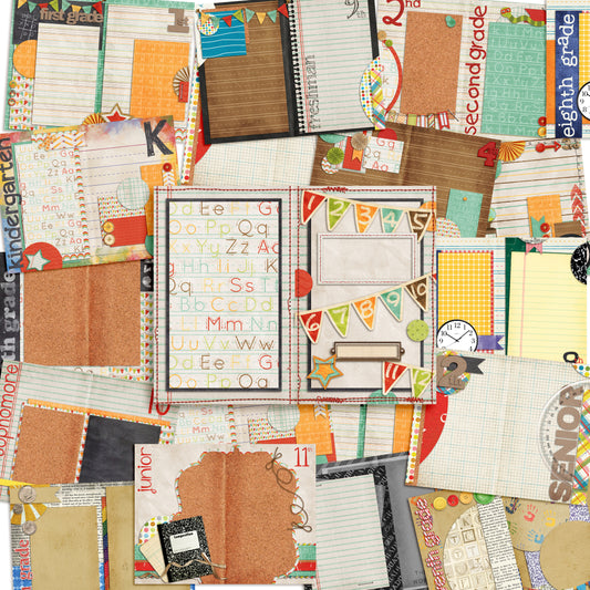 School Days Journal Pack - 7293 - EZscrapbooks Scrapbook Layouts Journals