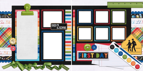 Back to School First Day - 599 - EZscrapbooks Scrapbook Layouts School