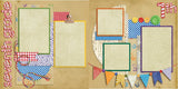 School Days K-8 Set of 9 Double Page Layouts - EZscrapbooks Scrapbook Layouts Kids, School