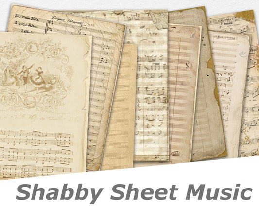 Shabby Sheet Music Paper Pack - 7309