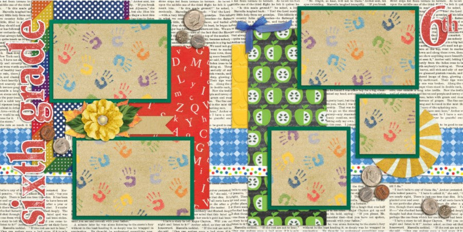 Sixth Grade - 842 - EZscrapbooks Scrapbook Layouts School