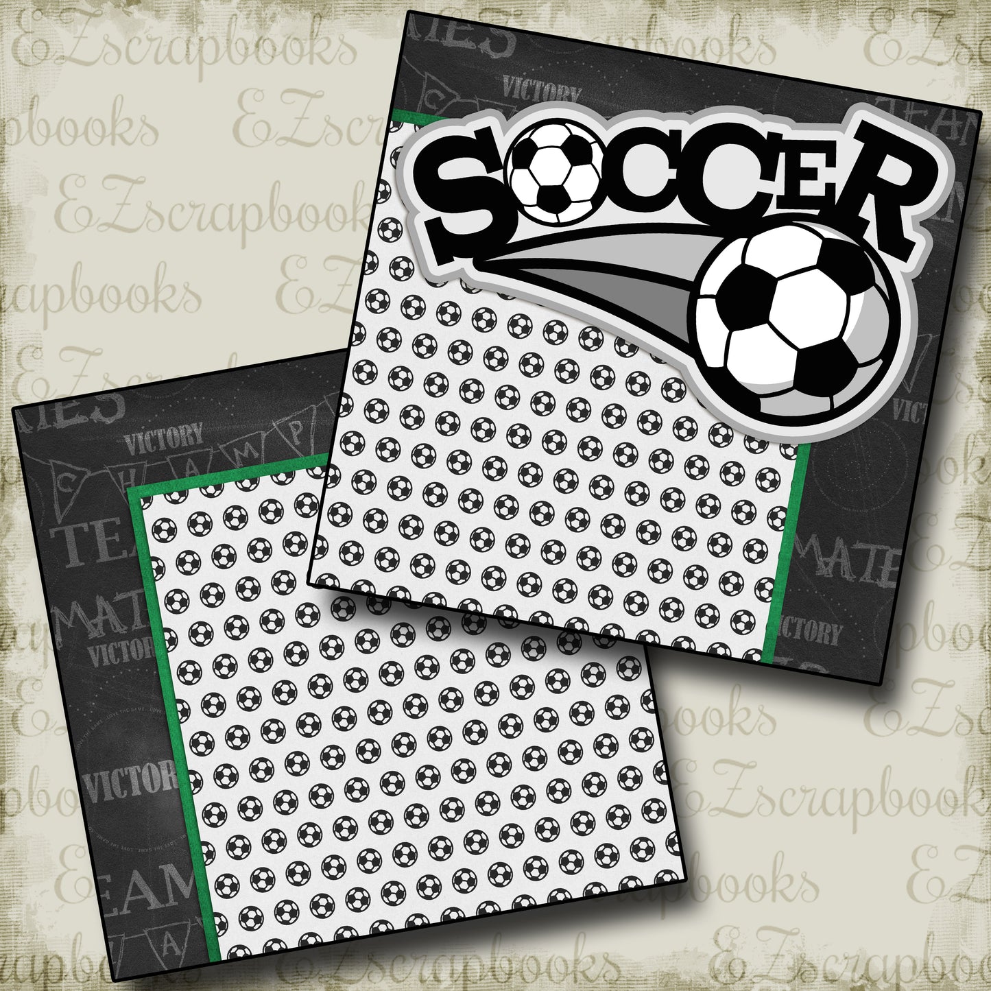 Soccer NPM - 2424 - EZscrapbooks Scrapbook Layouts soccer, Sports