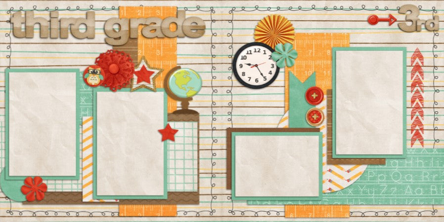 Third Grade - 839 - EZscrapbooks Scrapbook Layouts School