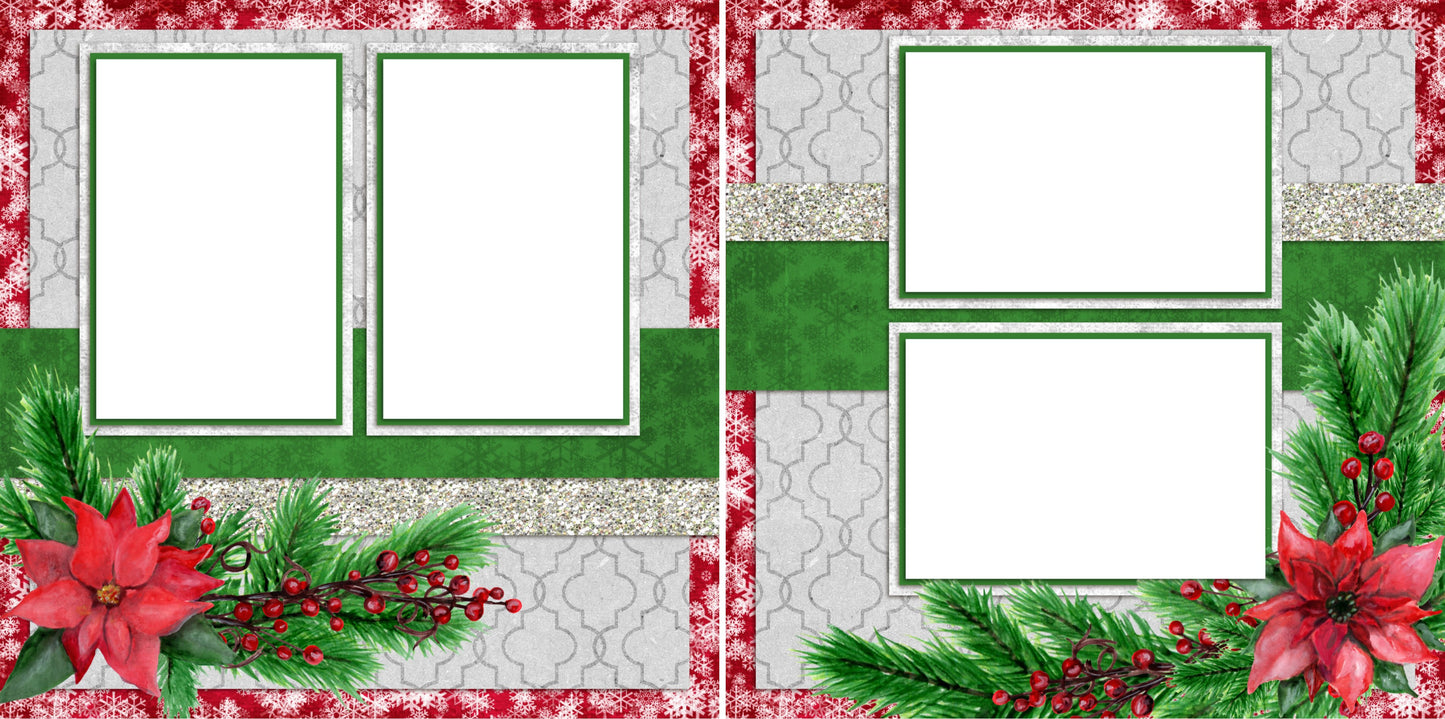 Tis' the Season - Digital Scrapbook Pages - INSTANT DOWNLOAD - EZscrapbooks Scrapbook Layouts Christmas