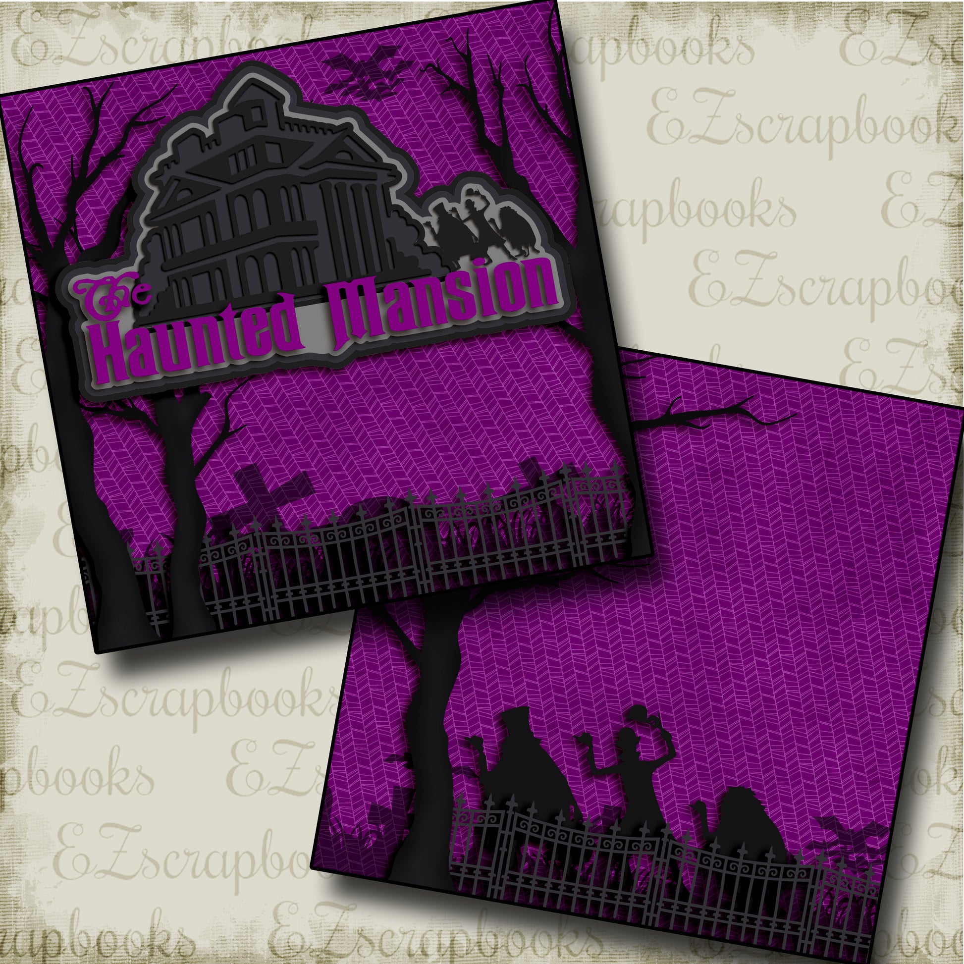 The Haunted Mansion NPM - 3365 - EZscrapbooks Scrapbook Layouts Disney
