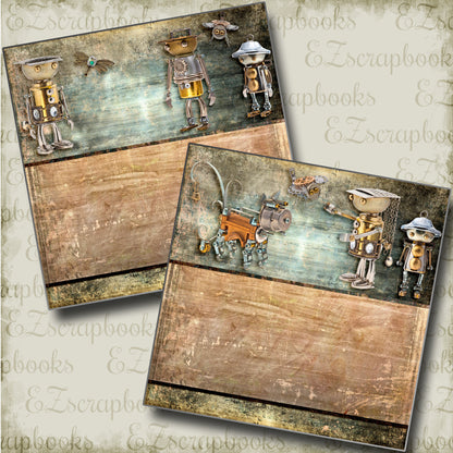 Steampunk:5 NPM - 3719 - EZscrapbooks Scrapbook Layouts Steampunk