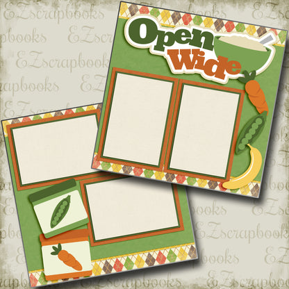 Open Wide - 4050 - EZscrapbooks Scrapbook Layouts Baby, Baby - Toddler