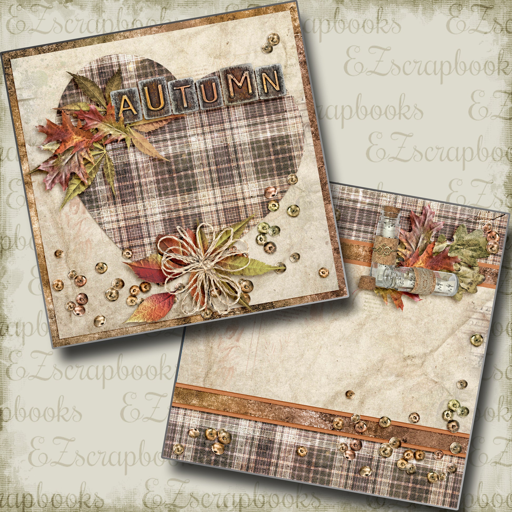 Autumn NPM - 3603 - EZscrapbooks Scrapbook Layouts Fall - Autumn