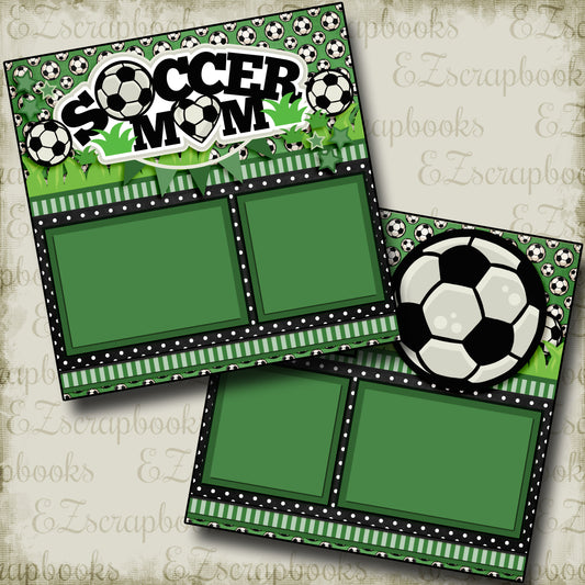 Soccer Mom Green - 3298 - EZscrapbooks Scrapbook Layouts soccer, Sports